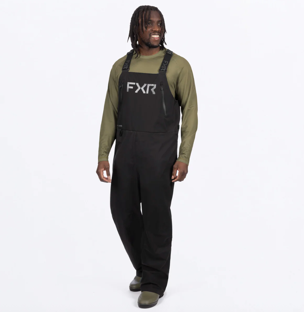 Men's Adventure Lite Tri-Laminate Bib Pant- Black/Grey
