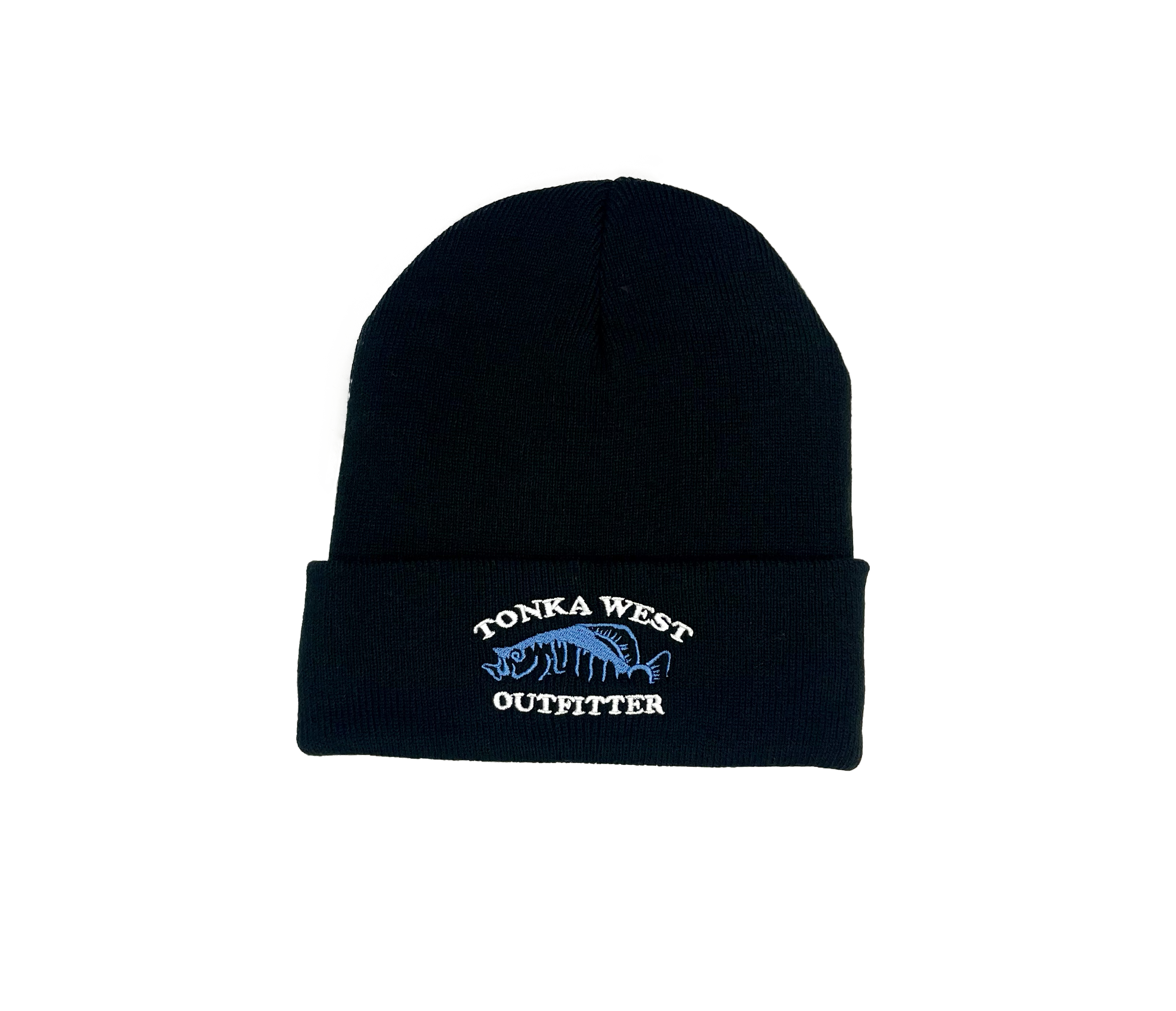 BLACK CUFFED BEANIE HAT