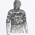 Men's Derby Drift Camo Air UPF PO Hoodie - White/Red
