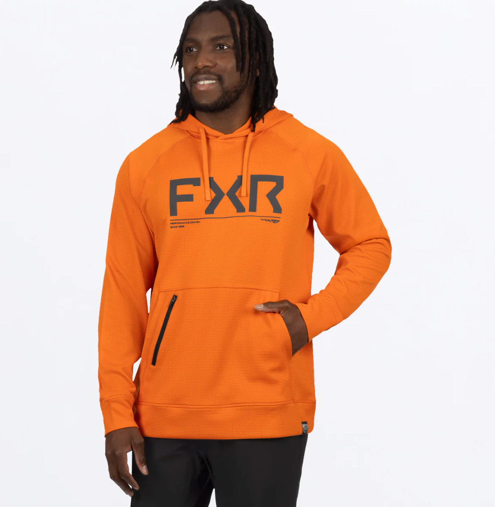 Men's Pilot UPF PO Hoodie - Jaffa Orange/Asphalt