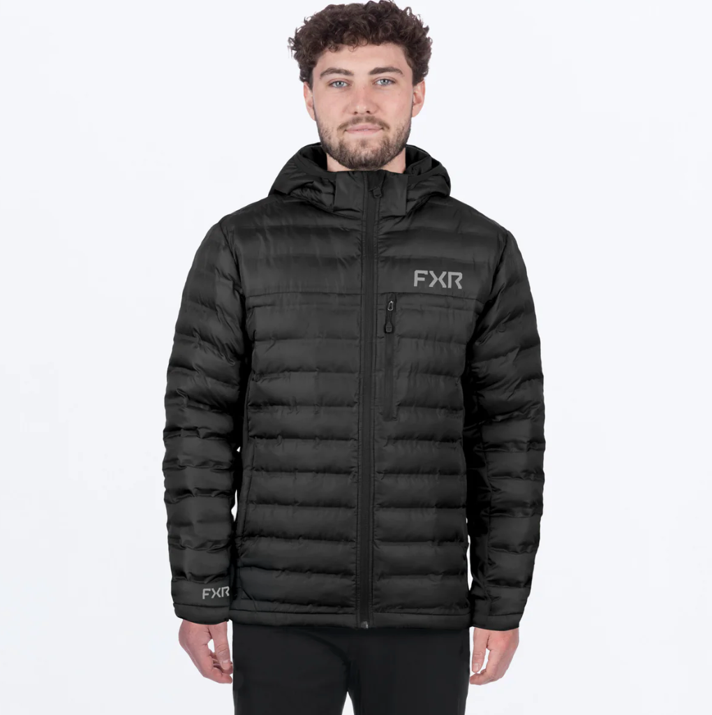 Men's Podium Hybrid Quilted Jacket -Black