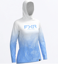 Women's Derby Undertow Air UPF PO Hoodie 26-Maui Blue/White