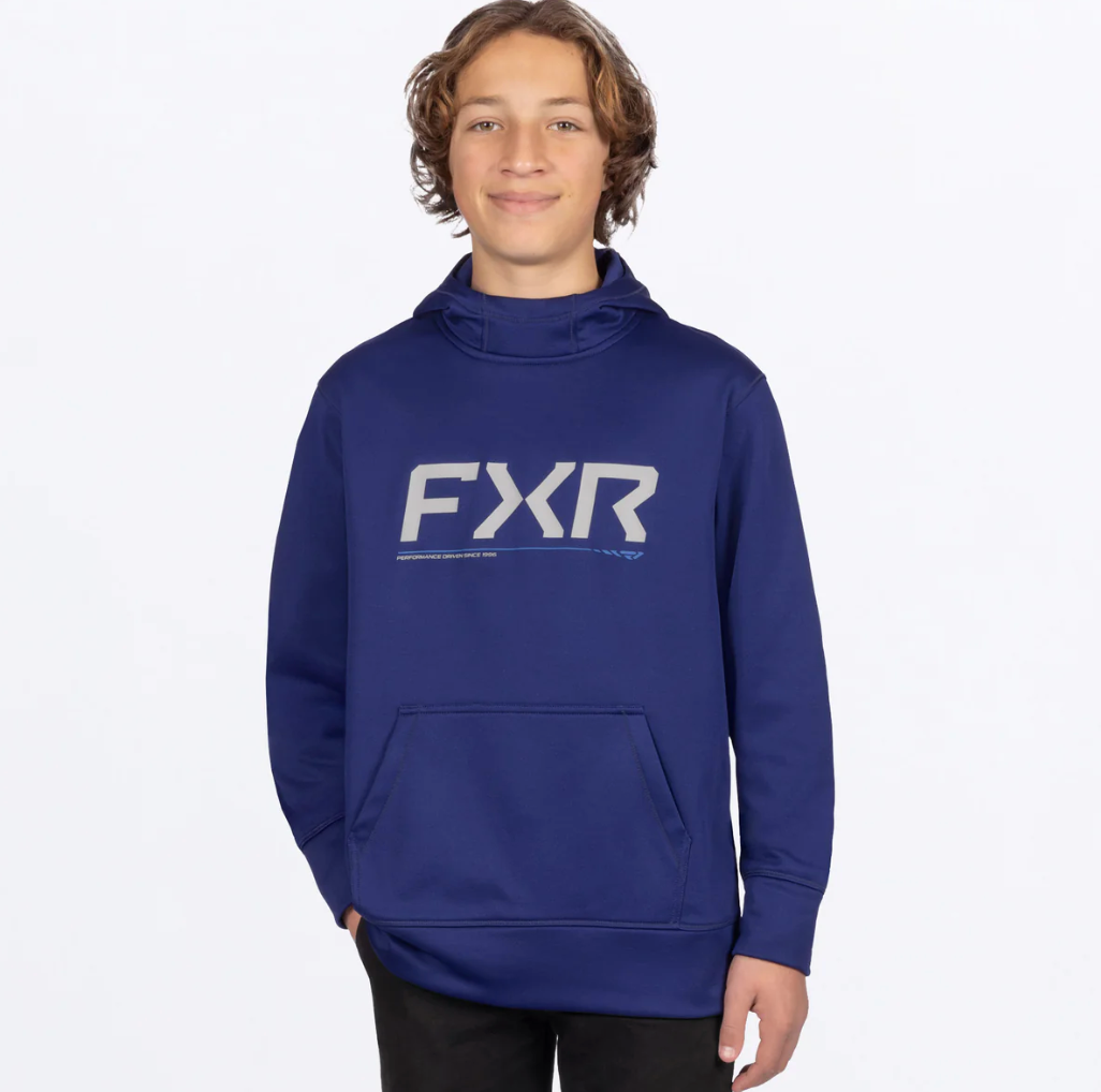 Youth Hydrogen Tech PO Hoodie Deep Cobalt/Grey