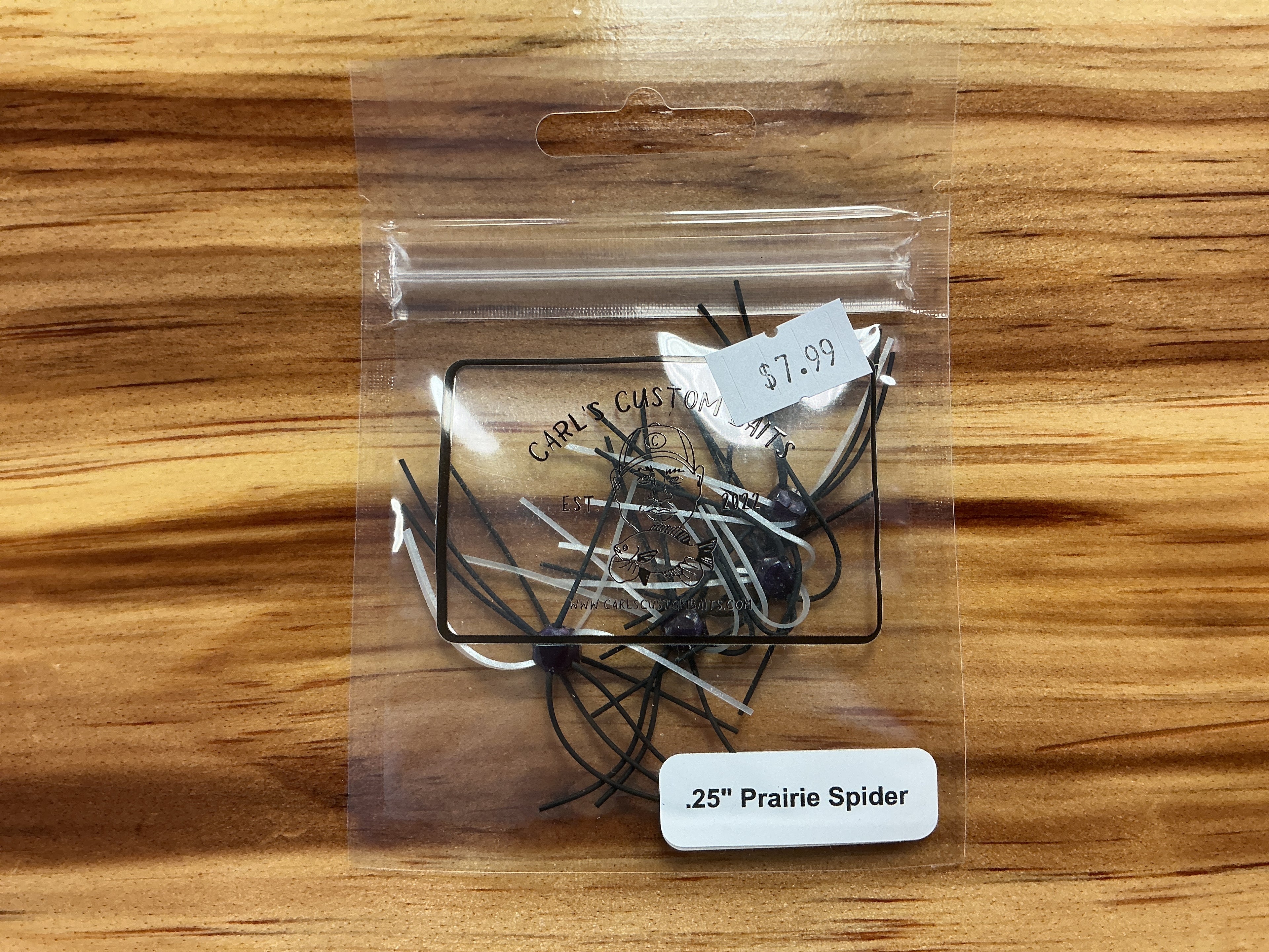 CARLS BAITS .25” PRAIRIE SPIDER BLK/WHITE