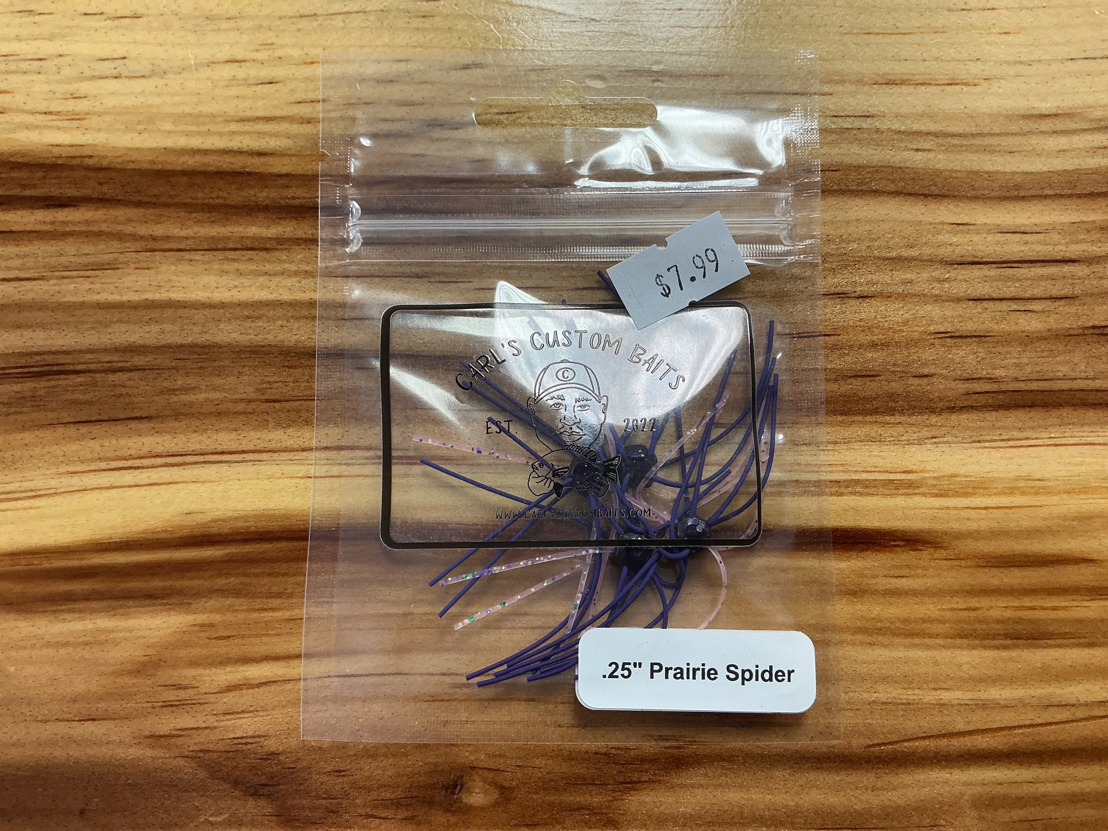 CARLS BAITS .25” PRARIE SPIDER PURPLE FUSION